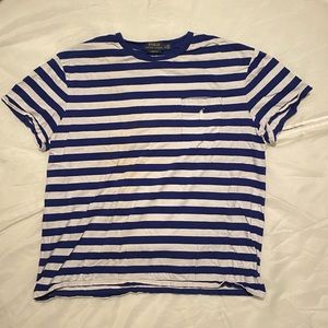 Polo by Ralph Lauren Blue & White Striped Tee